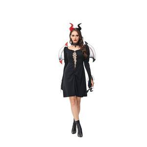 Nouvelle Robe de Sorcière Sexy Halloween 2026, Costume de Diable à Bretelles pour Femme, Tenue de Scène et de Fête pour Jeu de Rôle - Product Image 2