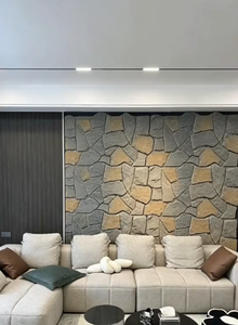 Panel <span class=keywords><strong>de</strong></span> Pared <span class=keywords><strong>de</strong></span> Piedra Sintética <span class=keywords><strong>de</strong></span> <span class=keywords><strong>Poliuretano</strong></span> Ligero para Decoración <span class=keywords><strong>de</strong></span> Paredes Modernas en Salas <span class=keywords><strong>de</strong></span> Estar e Interiores Comerciales - Product Image 3