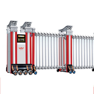 Porte de sécurité pliante automatique en acier inoxydable de qualité supérieure à ouverture coulissante <span class=keywords><strong>pour</strong></span> la protection extérieure des appartements, des hôtels, des hôpitaux et des centres commerciaux. - Product Image 1