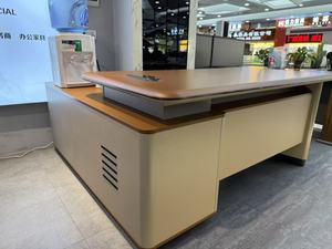 Legno scrivania del Computer e moderno tavolo di scrittura con 3 cassetti laterali marrone legno Computer da tavolo per la casa e l'ufficio - Product Image 5