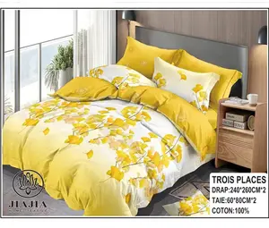 Jimmy bright color bedsheet king size good quality bedsheet set 3 places 100% cotton Home textile bedsheet 4 pieces