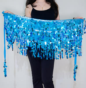Pañuelo de cadera para <span class=keywords><strong>danza</strong></span> del vientre, disfraz sexy para mujer adulta, falda corta con borlas y lentejuelas para <span class=keywords><strong>danza</strong></span> india, <span class=keywords><strong>ropa</strong></span> para espectáculos orientales - Product Image 5
