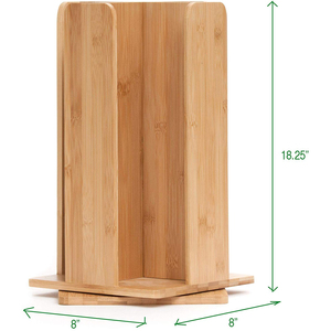 ที่ใส่กระดาษ4ช่องทำจากไม้ไผ่4ช่องสำหรับวางแก้วกาแฟและฝาปิด - Product Image 4