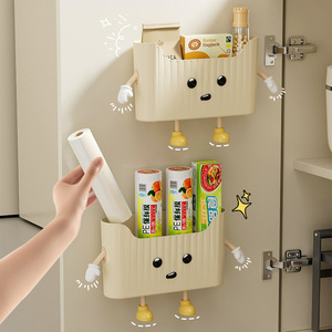 <b>Wall</b> Mounted Kitchen <b>Storage</b> Box With Partitions Cabinet Organizer For Bedroom Bathroom Multi Function <b>Storage</b> <b>Basket</b> - Product Image 2