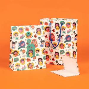 Bolsa de Regalo de Papel con Asa de Cuerda de Tres Hilos Anudada a Mano, con Diseño de Dibujos Animados, y Caja Sorpresa para Cumpleaños y Año Nuevo - Product Image 5
