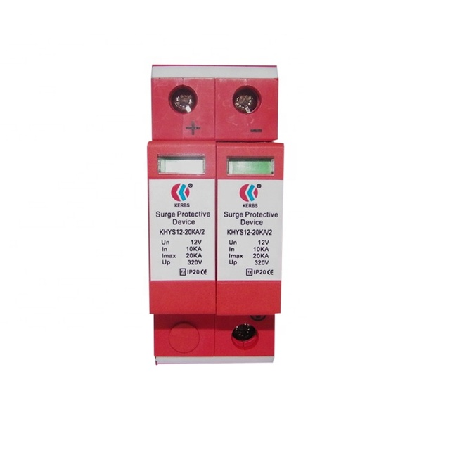 DC Power Energy Lightning Protective Device 2 Poles 20KA 120V Surge Protectors T3 Type CE Certified 5 Year Warranty