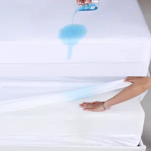 2022 Hotel use textile product bedbug zip mattress cover six sides waterproof zip mattress protector