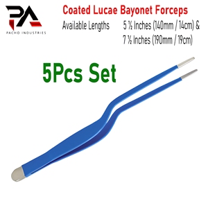 Pinces à baïonnette Lucae non conductrices de qualité allemande, à pointes dentelées, 5 1/8 et 7 1/2 pouces, électrochirurgicales, bipolaires, pour ORL - Product Image 2