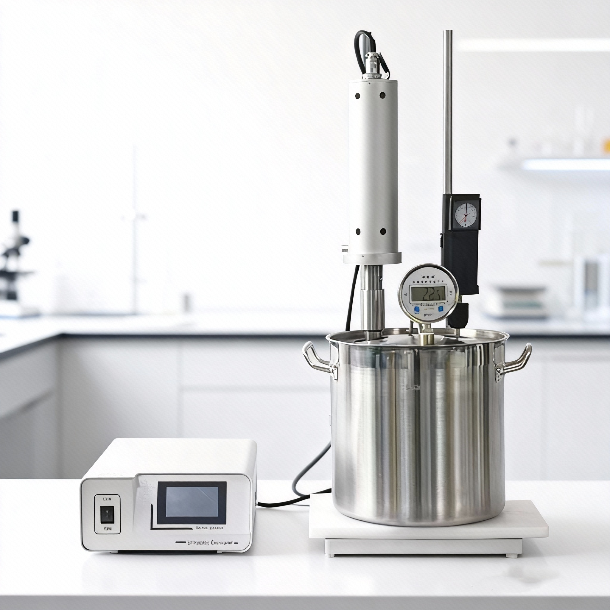 3000W Ultrasonic Processor with Stainless Steel Tank for Dispersing Homogenizing Extracting Emulsifying Mixing Liquid Chemicals
