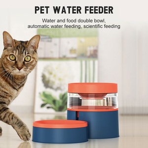 Dispenser di Cibo a Gravità di Grande Capacità <span class=keywords><strong>con</strong></span> <span class=keywords><strong>Bottiglia</strong></span> d'Acqua Automatica per Cani e Gatti di Piccola e Media Taglia, Combo Doppia Ciotola per Animali - Product Image 3