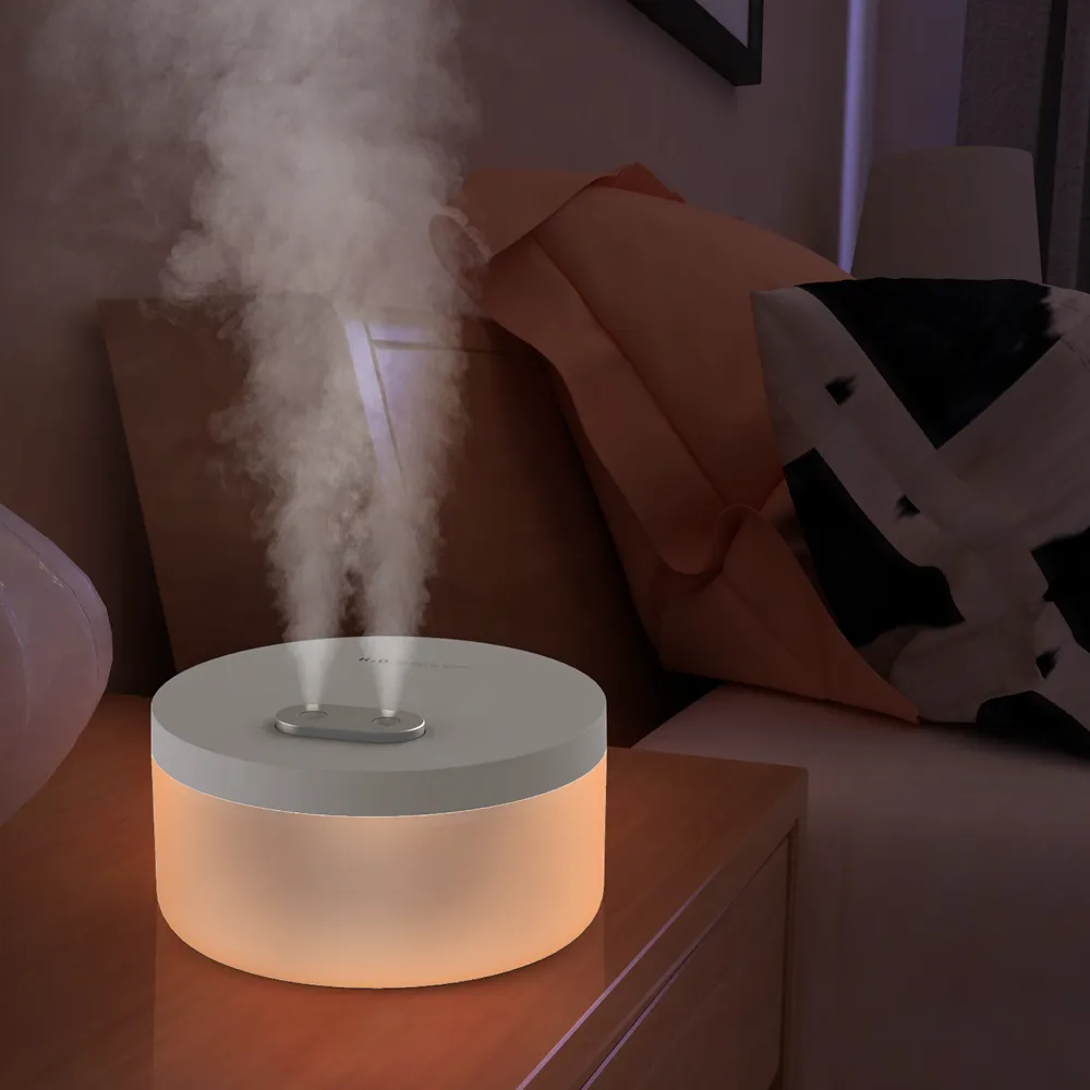 Umidificatore d'aria Wireless a doppia capacità a doppio spruzzo con diffusori di aromaterapia ricaricabili per uso domestico a luce Led DQ111