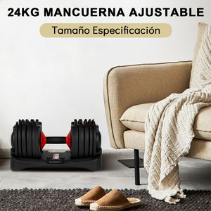 Haltères réglables 24 kg en acier de qualité commerciale pour entraînement de force des bras, en stock en Espagne - Product Image 6