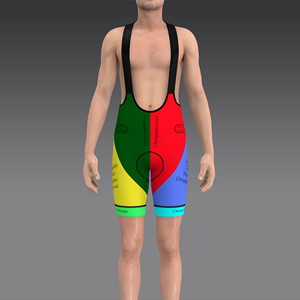 HIRBGOD Customizable Unisex Pro Bib Short of Any Logo Pattern Layout Emblem 3D Cycling Pad and <strong>Powerbande</strong> - Product Image 6
