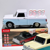 Haut-parleur Bluetooth en forme de camionnette 15W avec horloge pliable, alarme, enregistrement, haut-parleur sans fil TWS, prise en charge BT TF USB Radio FM