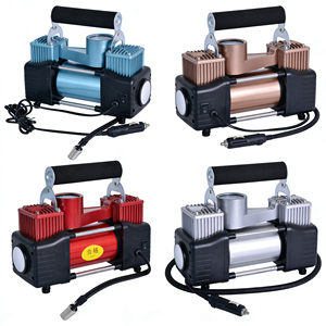 Kompresor Udara Listrik Portable 120W DC 12V dengan Colokan Pemantik Rokok, Silinder Ganda, 30L/MENIT, Alat Pengisi Ban Cepat Digital - Product Image 1