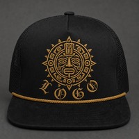 Casquette Trucker 5 Panneaux Vintage Personnalisée avec Broderie, Visière en Mousse et Filet, Style Urbain Chicano Côte Ouest, Vente en Gros