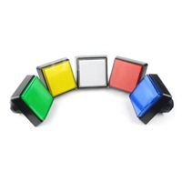 Interrupteur de Machine de jeu carré jaune 51*51mm avec bouton poussoir de jeu en gros léger