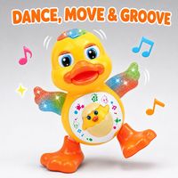 Jouet musical écologique en forme de canard dansant avec ailes lumineuses pour le jeu sensoriel des tout-petits, cadeau d'apprentissage précoce