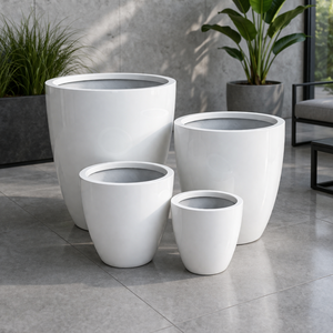 Décoration Maison & Jardin : Pots de fleurs en fibre de verre sculptés à la main, prix de gros durable, pots de jardin pour applications extérieures - Product Image 2