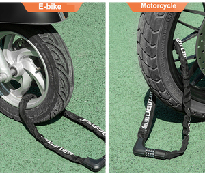 Chaîne de vélo à déverrouillage facile 6x1000mm avec clé et combinaison réinitialisable, antivol <span class=keywords><strong>pour</strong></span> tricycle - Product Image 6