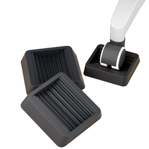4pcs Round Rubber Furniture Caster Cup With Felt Pad Fit For 0.8 - 1.6 Inch 656320814454 - View #3
