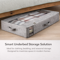 Armoire pliable sous le lit, boîte de rangement en tissu avec emballage plat, écologique, recyclable, certifiée BSCI