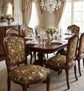 Tela para tapicería de muebles Paws In The Flowers, por yarda, textil con estampado floral de patas de animales, para sillas de comedor y bancos - Product Image 1