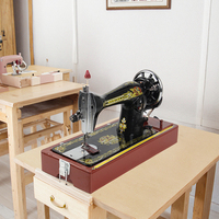 Machine à coudre domestique JUKKY JA2-1, base noire avec poignée, pour la maison, 18 points, manuelle, type papillon, prix 100 pièces