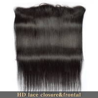 Lot de mèches de cheveux naturels lisses, fermeture frontale, emmêlée et nuancier, haute qualité