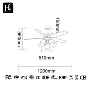 Ventilateur moderne à moteur CC avec lumière et télécommande par un fabricant chinois - Product Image 3