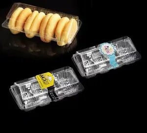 优质厂家直销食品级包装盒面包甜点透明矩形铰链包装盒面包店bops盒