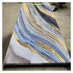 ตกแต่งภายใน High Glossy PVC พลาสติกหินอ่อน3D UV แผ่นหินอ่อน UV แผงผนังอื่นๆวอลเปเปอร์/แผ่นผนัง - Product Image 5