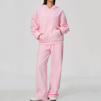 Ensemble de survêtement à capuche uni, respirant, léger, à taille élastique, style sportif décontracté, polyvalent, ample et chaud