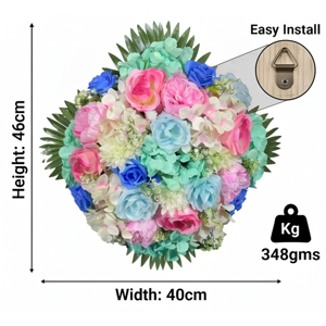 <b>Artificial</b> Multicolor <b>Flower</b> Bouquet Decorative Floral Arrangement with Roses and <b>Hydrangeas</b> for Home Wreaths and Swags - Product Image 3