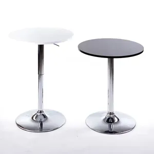Modern minimalist and fashionable design restaurant table with adjustable lifting and rotating coffee high legged table