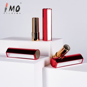 Son môi ống đỏ tròn vàng rỗng Ống 12.1mm Son môi Ống nút với gương - Product Image 4