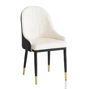 विंग वापस प्राचीन फर्नीचर सोफे चमड़े उच्च गुणवत्ता नॉर्डिक कुर्सी सोने juego डे comedor 8 sillas आधुनिक कुर्सी भोजन सफेद