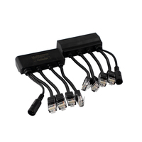 Synthétiseur PoE 100M Midspan avec une entrée DC et 4 sorties PoE, adaptateur injecteur PoE, tension d'entrée identique à la tension de sortie