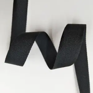 15Mm Zwart Polyester Visgraatband En Speciaal Linten Webbing Genre