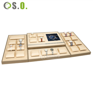 Support de présentation de montres en cuir PU de haute qualité personnalisé, organisateur de présentation de montres - Product Image 1