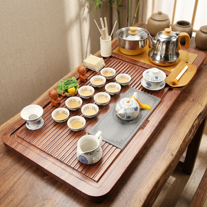 Bandeja de Té de Bambú Reutilizable Totalmente Automática, Tabla de Té Tradicional China Kongfu con Tetera, Taza de Té, Gaiwan, Juego de Té - Product Image 3