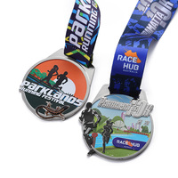 2024 Running Festival Race Award Médaille Couleur Spray Médaille en métal en alliage de zinc Personnalisation Argent 3D Running Run Marathon Médailles