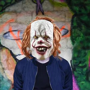 Devil Horror Alien Predator Lucu Disinfektan Joker Halloween Alat Peraga Topeng Lateks