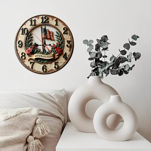 Round Wooden Wall <b>Clock</b> 25Cm Silent Nordic Style Home Living Room Decorative <b>Clock</b> - Product Image 2