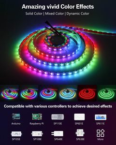 Super Bright Smart LED Flexible PVC Waterproof IP54 12V RGBW/<b>RGB</b> Light Strings with WiFi/ Remote <b>Control</b> - Product Image 4