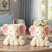 Moule en silicone éléphant le plus vendu pour créations DIY en ciment, bougeoirs en plâtre et pots de fleurs en résine - Idée cadeau parfaite