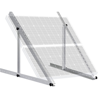 Usine en gros pas cher réglable triangulaire Support de panneau solaire balcon mur toit plat monte Kit de support en aluminium en stock