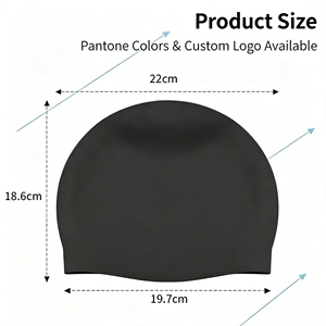 Bonnet de bain unisexe flexible à haute élasticité, en silicone professionnel, pour adultes, imperméable, pour la natation et les activités aquatiques - Product Image 2