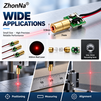 Module laser rouge ZhonNa 650nm 5mW, tête de positionnement industrielle à point unique, PCB 2.1-3V, pièces d'équipement laser pour alignement de roues de pneus