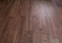 Lantai Kayu Rekayasa Walnut Hitam 3 Lapis Lebar 190mm Berkualitas Tinggi Modern untuk Interior, Pemasangan Mudah Sistem Klik, Teknik Halus